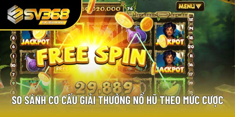 So sánh cơ cấu giải thưởng nổ hũ theo từng mức cược So sánh cơ cấu giải thưởng nổ hũ theo từng mức cược